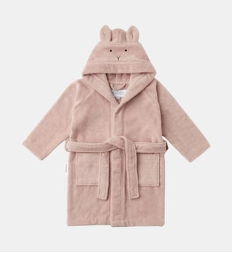 Peignoir Lapin en coton organique - Liewood - Rose clair