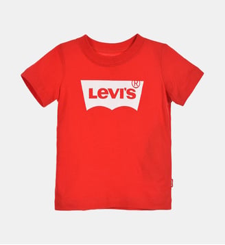 T-shirt droit signature coton mélangé - Levi's Kids - Rouge foncé
