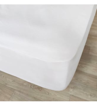 Drap housse molleton de coton blanc 230 gr/m² - Lasson - Blanc