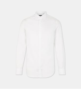 Chemise Mcerem slim coton biologique armuré sans repassage - Galeries Lafayette - Blanc