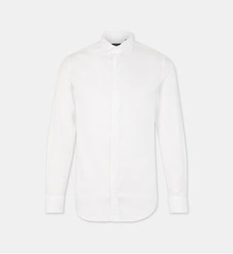 Chemise Marmu slim coton biologique armuré sans repassage - Galeries Lafayette - Blanc