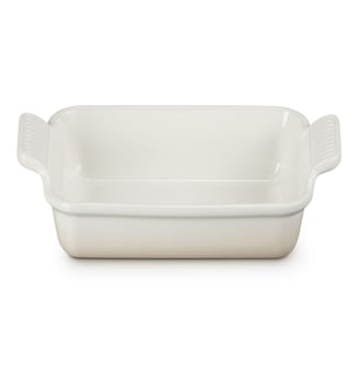 Plat rectangulaire - céramique émaillée meringue -19 cm - Le Creuset - Beige
