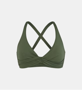 Soutien-gorge de bain triangle sans armatures nylon mélangé - Seafolly - Kaki
