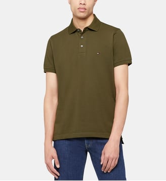 Polo slim 1985 en coton piqué - Tommy Hilfiger - Vert eucalyptus