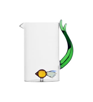 Carafe Poisson et herbe verte verre 1,45 l - Ichendorf Milano - Transparent