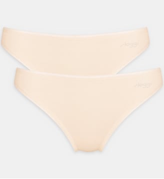 Lot de 2 slips GO en coton bio Tai - Sloggi - Beige clair
