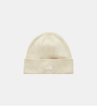 Bonnet fine maille revers signature - The North Face - Beige clair