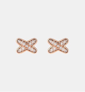 Boucle d'oreille en or rose et diamants - Chaumet - Or rose