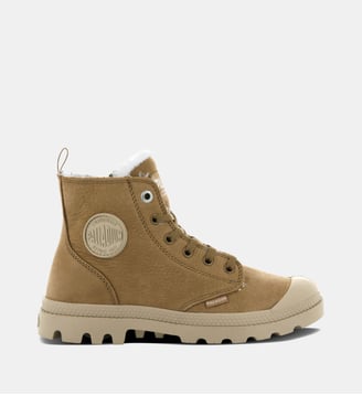 Bottines montantes Pampa Hi Zip WL en cuir - Palladium - Marron