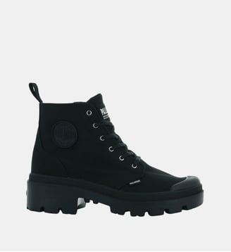 Bottines montantes Pallabase Twill en coton - Palladium - Noir
