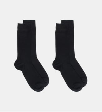 Lot de 2 paires de chaussettes en coton - Doré Doré - Noir