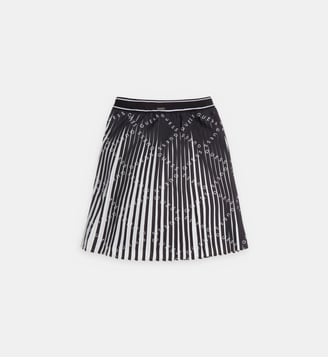 Jupe plissée logo - Guess - Noir et blanc