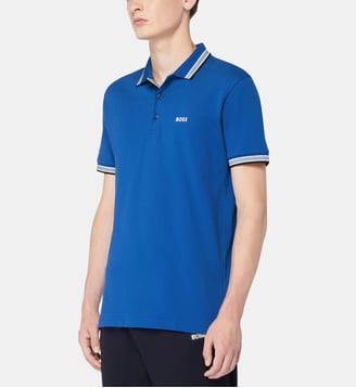 Polo Paddy en piqué de coton - BOSS - Bleu électrique