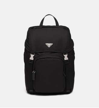 Sac à dos en Re-nylon et cuir Saffiano - Prada - Noir