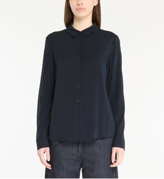 Chemise fluide Milly en viscose Lenzing Ecovero - Samsoe Samsoe - Bleu marine