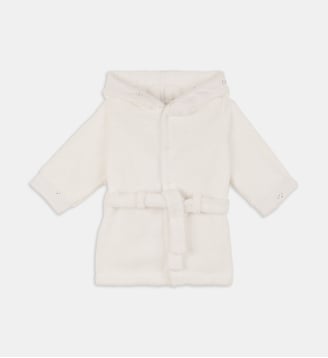Peignoir Ambre coton éponge capuche à oreilles - Cadet Rousselle - Écru