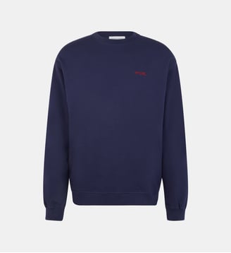 Sweat Ledru Amore droit coton bio molletonné - Maison Labiche - Bleu marine