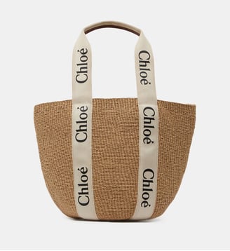Sac cabas Woody en fibre roulée - Chloé - Multicolore