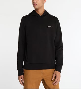 Hoodie droit signature coton mélangé - Calvin Klein - Noir
