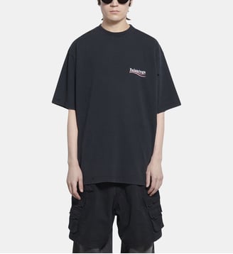 T-shirt Political Campaign Fit Large - Balenciaga - Noir