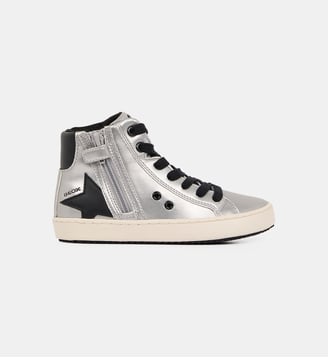 Baskets montantes J Kalispera - Geox - Argent et noir