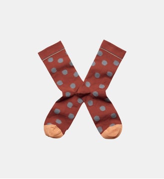 Chaussettes Pois - Bonne Maison - Marron