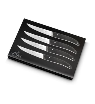 Coffret 4 couteaux à steak L'Occitan - Dumas Sabatier - Acier et noir