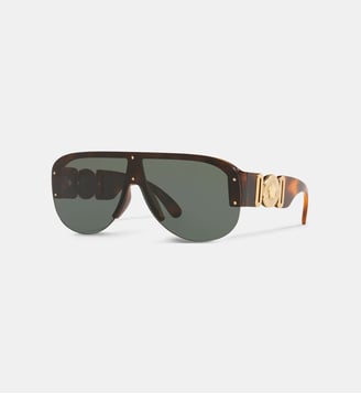 Lunettes de soleil Medusa Biggie Pilot - Versace - Noir et marron