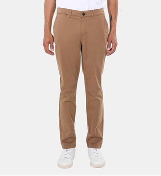 Pantalon chino Luca slim stretch - Knowledge Cotton Apparel - Beige foncé