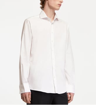 Chemise slim BS Miles en coton twill - Bruun & Stengade - Blanc