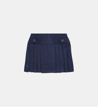 Jupe short droite plissée - Polo Ralph Lauren - Bleu marine