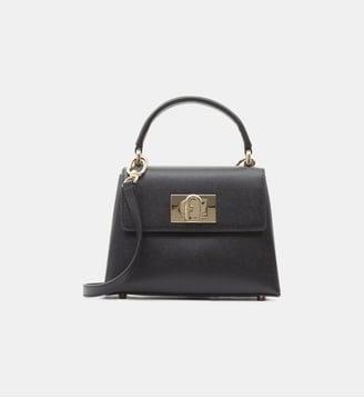 Sac à main rigide 1927 cuir grainé - Furla - Noir