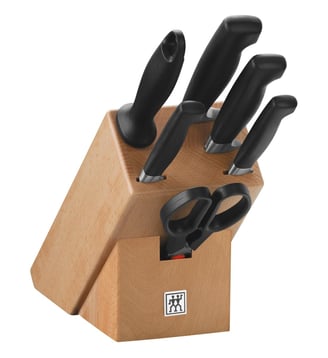 Bloc de 7 couteaux en bois hêtre FOUR STAR® - Zwilling - Acier et marron