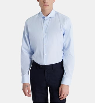 Chemise Semi-ajustée rayée bleue - Figaret - Bleu
