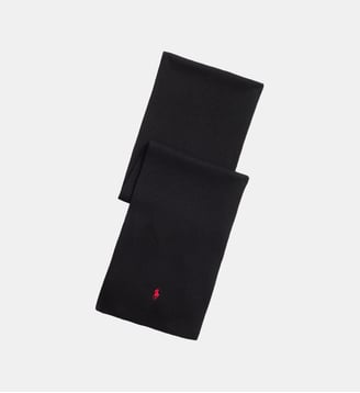 Echarpe en maille côtelée - Polo Ralph Lauren - Noir