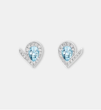 Boucles d'oreilles Joséphine - Or blanc, aigue-marines, diamants - Chaumet - Or blanc