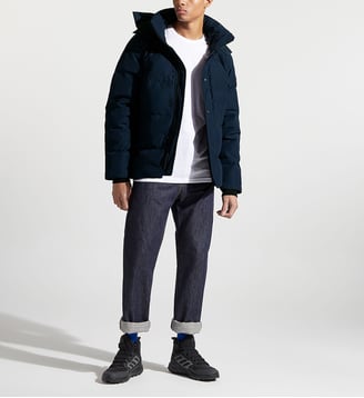 Parka courte Wyndham capuche - Canada Goose - Bleu marine