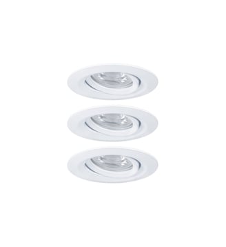 Kit de 3 spots encastrables Nova mini ronds orientables blanc - Paulmann - Blanc