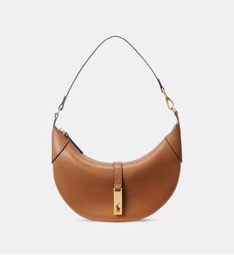 Sac à main cuir - Polo Ralph Lauren - Beige foncé