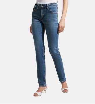 Jean droit taille haute 724 - Levi's - Bleu denim