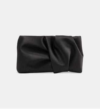 Sac pochette Bonny Clutch effet satin - Jimmy Choo - Noir