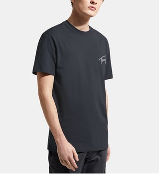 T-shirt droit signature coton - Tommy Hilfiger - Gris foncé