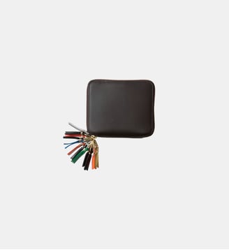 Porte-monnaie Zipper SA2100ZP en cuir - Comme des Garçons WALLETS - Marron foncé
