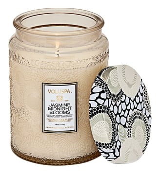 Bougie en verre Jasmine Midnight blooms 510 g - Voluspa - Crème