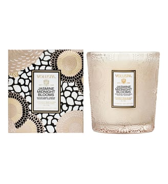 Bougie en verre Jasmine Midnight blooms 255 g - Voluspa - Crème