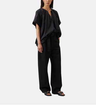 Pantalon large en coton unisexe - Lemaire - Noir