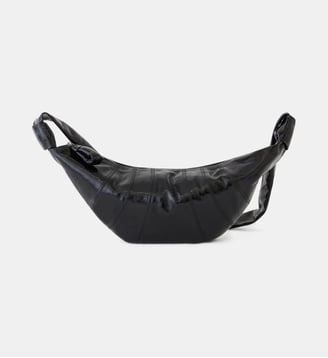 Sac à main Croissant Medium en coton enduit - Lemaire - Noir