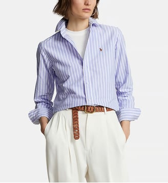 Chemise cintrée rayée - Polo Ralph Lauren - Bleu et blanc