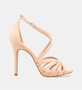 Sandales à talons Zamaia en cuir - Cosmoparis - Crème