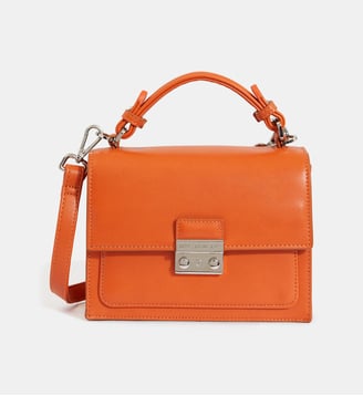 Sac cabas Joyau Rythme effet lisse ou effet croco - Mac Douglas - Orange